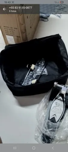 Pedal duplo novo zerado com bag