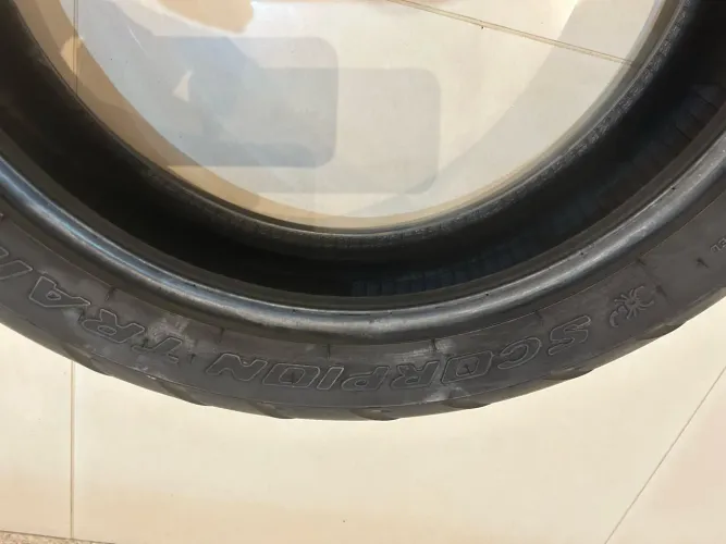 Par pneus Pirelli Scorpion usados para moto 170/60/r17 e 120/70/r19