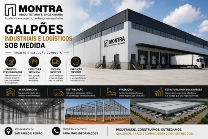 Galpão Comercial/Industrial Sob Medida | Projeto + Execução