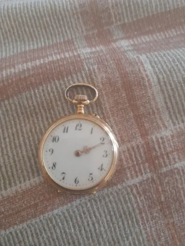 Relogio de bolso suíço em ouro 14k 