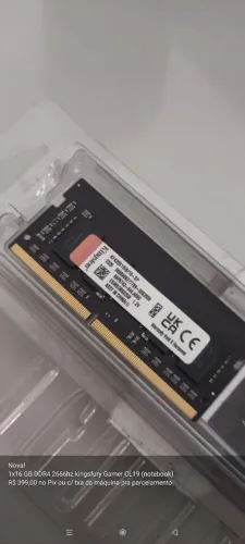 Memória 16 GB DDR4 kingsfury o/ notebook Nova Lacrada