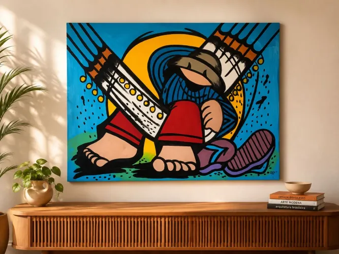 Pintura em tela 1,07m x 0,80m