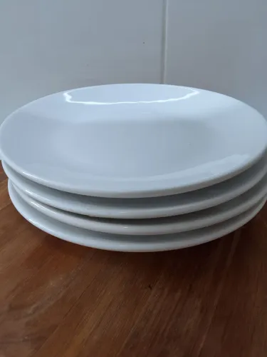 Prato Sobremesa porcelana branca 19 cm.