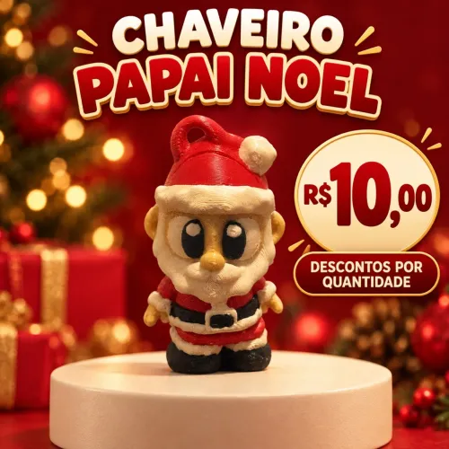 Chaveiro papai noel articulado