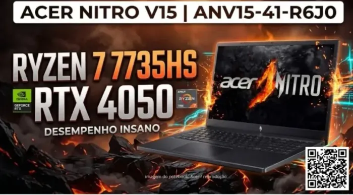 Notebook Acer nitro V15 rtx4050 R$ 3999 NOVO!!!