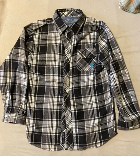 Camisa infantil flanelada US Polo ASSN 10/12