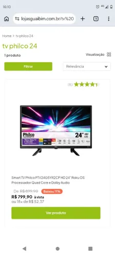 Televisão Philco 24 polegadas