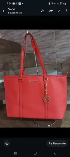 Bolsa Michael Kors, Nova, Cor: vermelha, Original...