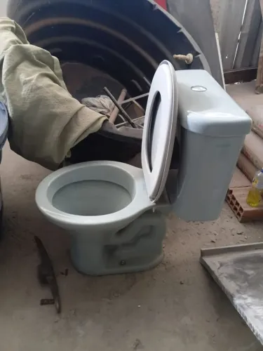 Vaso sanitário cinza completo 
