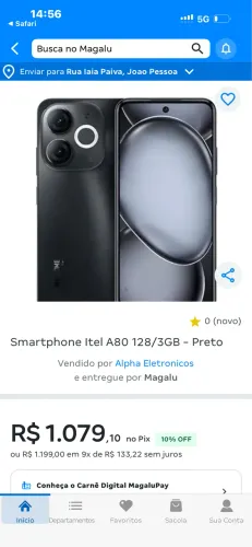 Itel A80 zerado