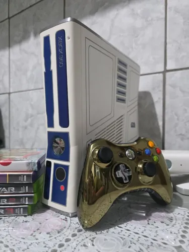 Xbox 360 Edição Limitada Star Wars 320GB Original Completo + Kinect + 6 Jogos