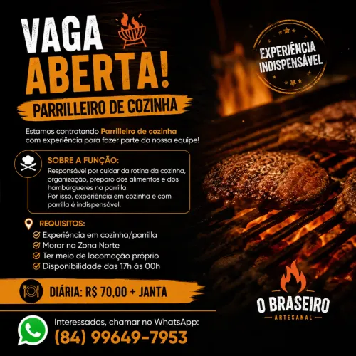 Vaga para cozinha