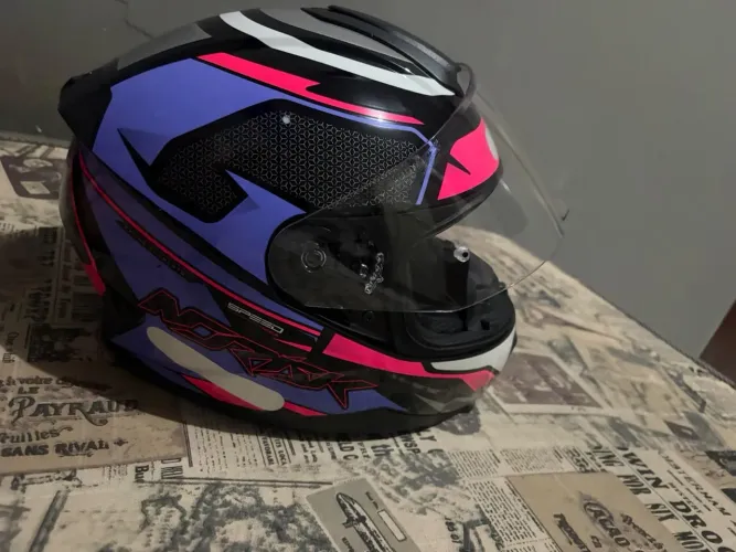 Capacete Norisk Fab FF802 Razor Speedmax Black Pink