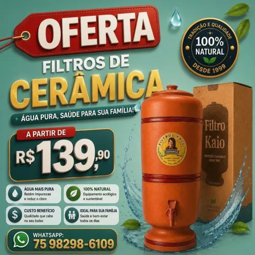 Filtros de cerâmica/barro novos na caixa - A partir: