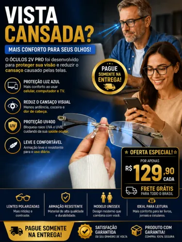 Óculos 2v Pro Original -Novo Queima de Estoque R$129,90