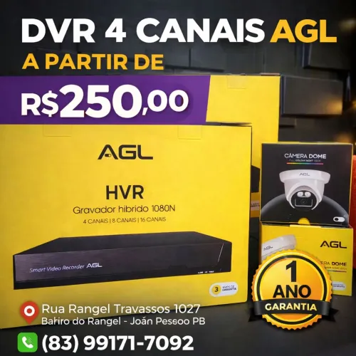 DVR 4 canais AGL HVR 1080N gravador de cameras