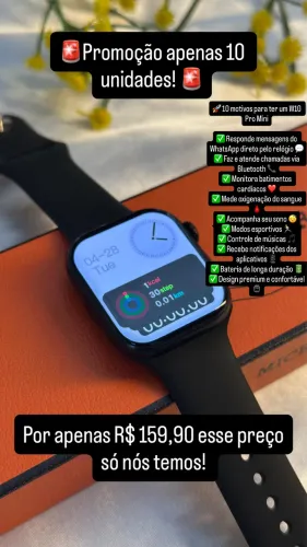 Smartwatch W10 Pro Mini - Faz Chamadas e Responde WhatsApp