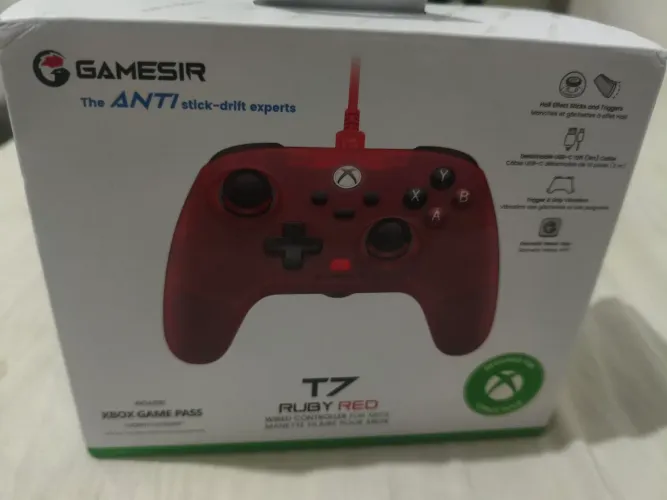 Controle Gamesir T7 Vermelho Novo.