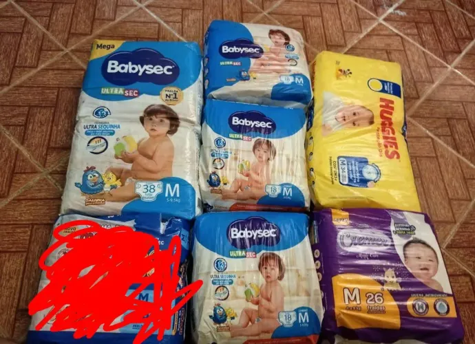 152 fraldas tamanho M