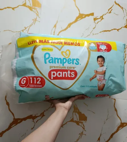 Fralda Pampers Premium Care Pants G 112 unidades