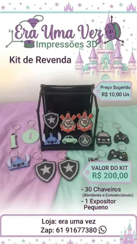 Revenda chaveiros abridores de latas
