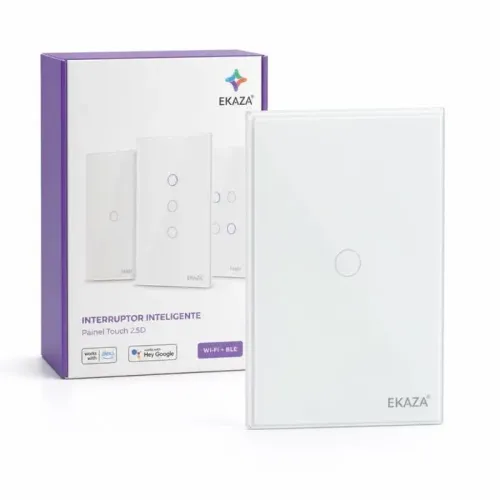 Interruptor Inteligente EKAZA Touch 4x2 Wi-Fi + Ble