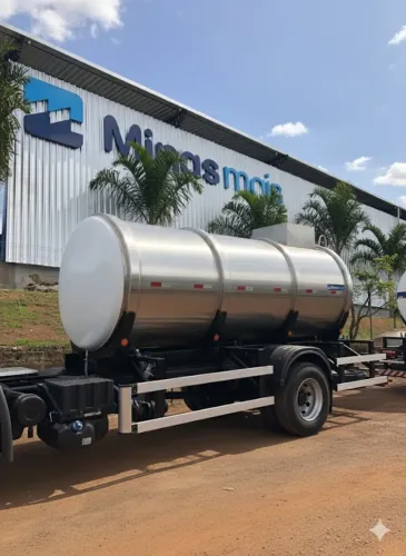 Tanque rodoviário de 10.000 litros - Transporte de água - NOVO - Minas Mais