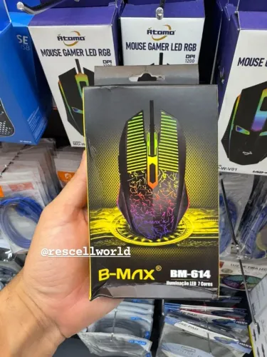 Mouse Gamer com fio RGB 3.600DPI