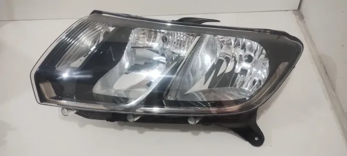 FAROL LOGAN SANDERO ESQUERDO 2014/19 FRISO CROMADO USADO ORIGINAL