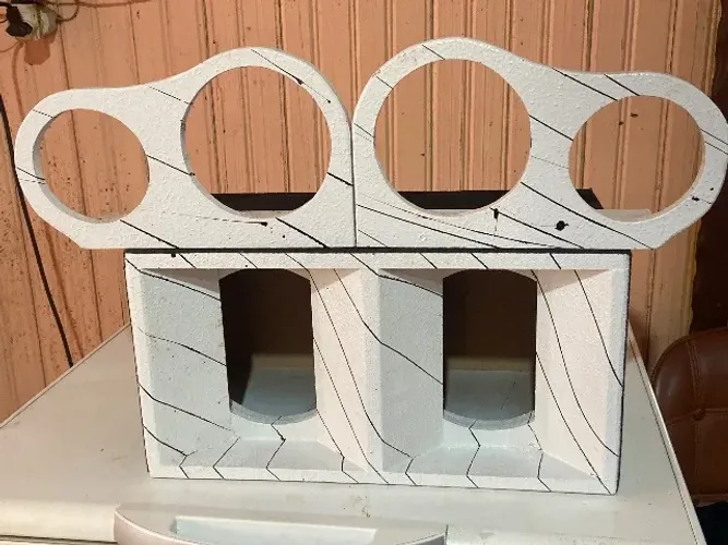 Caixa cornetada para 2 médio grave de 8 polegadas 