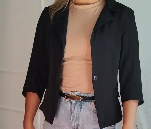 Blazer manga curta