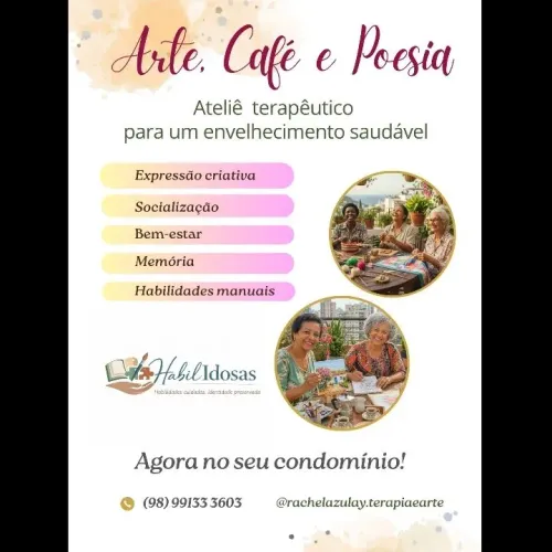 Arteterapia em grupo. Atividades criativas para a terceira idade. 