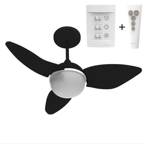 Ventilador de Teto Smart Plus 220V, Aliseu, Aliseu Smart 28532, Black Piano
