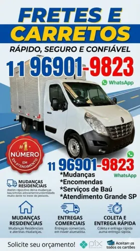 Fretes e mudanças são Paulo e interior litoral 
