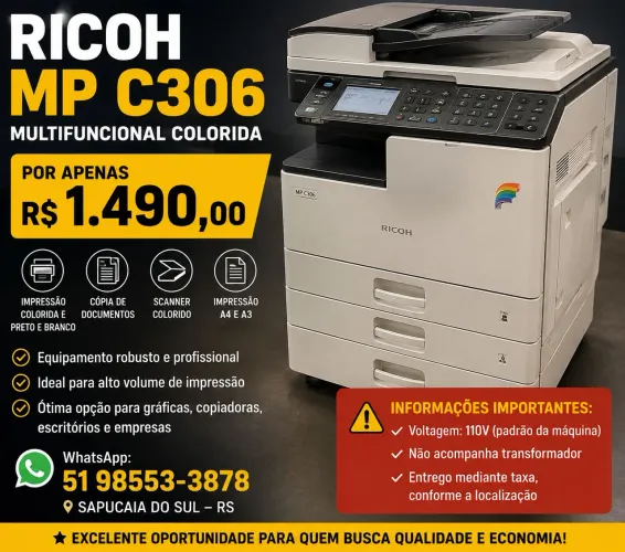 Multifuncional laser Ricoh C306