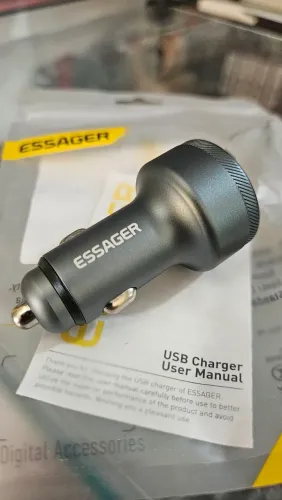 Carregador turbo veicular 80w essager 