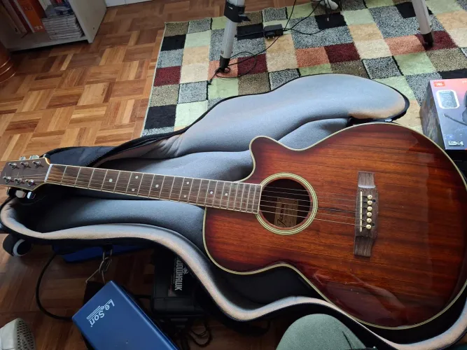 Violão de aço Jasmine by Takamine com estojo