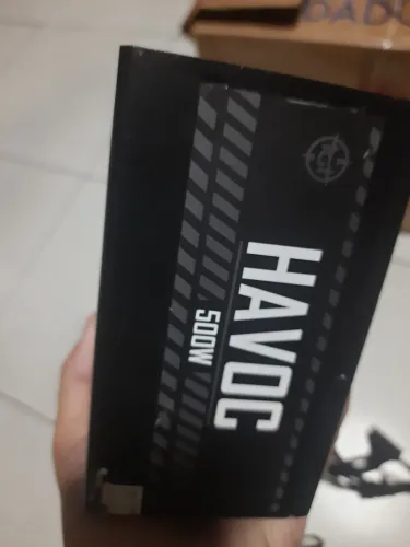 Fonte Gamer HAVOC 500, com defeito, aproveitar peças. 