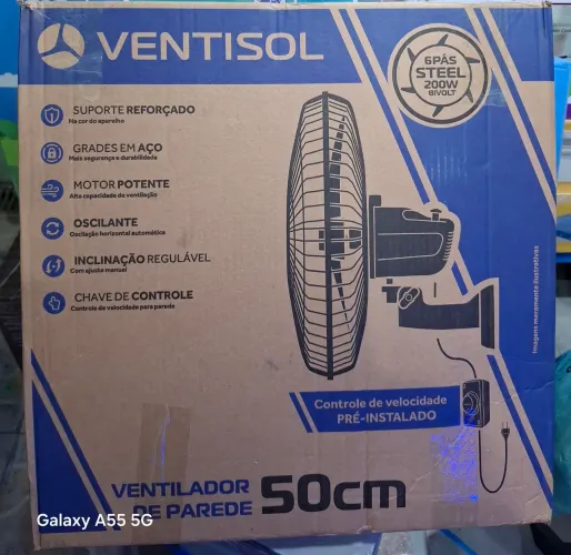 Ventilador de parede 50cm Bivolt novo lacrado