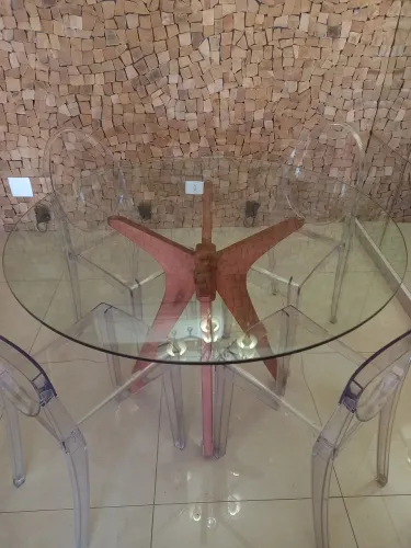 Tampo de vidro temperado (d=110cm e=10mm)