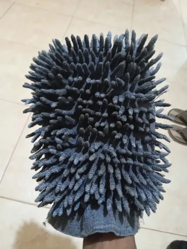 Luva microfibra, lavagem automotiva/