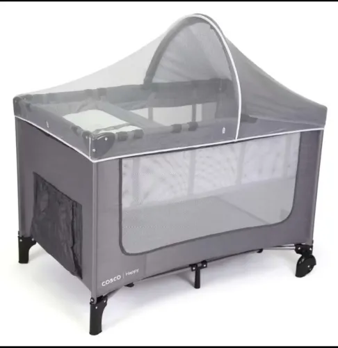 Berço Portátil Conosco Kids Cinza