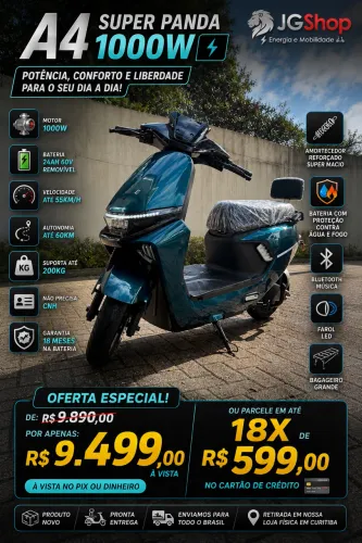 ? A4 Super Panda 1000W Scooter elétrica