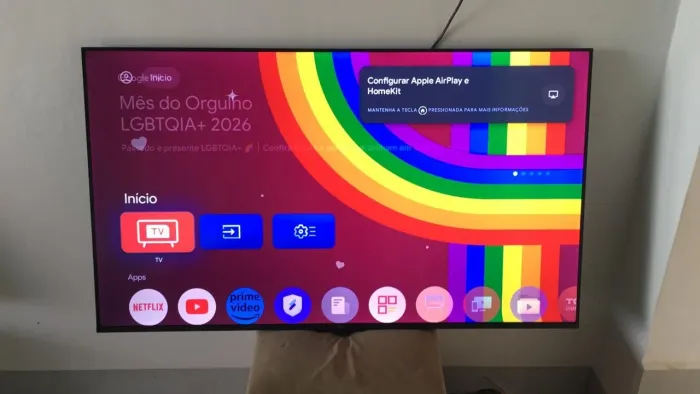 Tv 75 Google tv Android 4k - Pego TV menor e Passo Cartão 