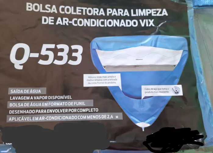 Bolsa coletora para limpeza de ar-condicionado