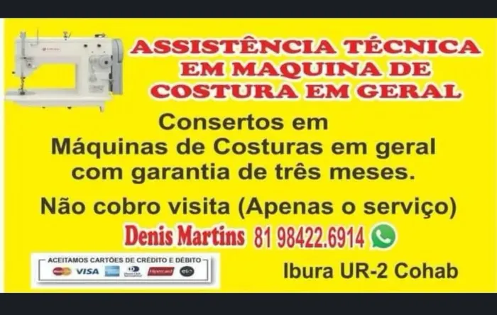 Conserto de máquina de costura em geral