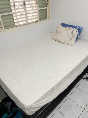 Cama Box Casal + Colchão Ortopédico Casal Ortosleep - Semi Novo