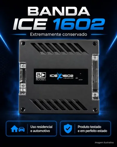 Módulo Amplificador Banda ICE 1602 - 1600W RMS 2 Ohms Mono