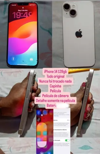 iPhone 14 128 gigas estelar bateria 81%