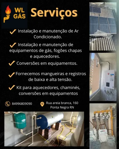 Gás canalizado aquecedor e ar condicionado